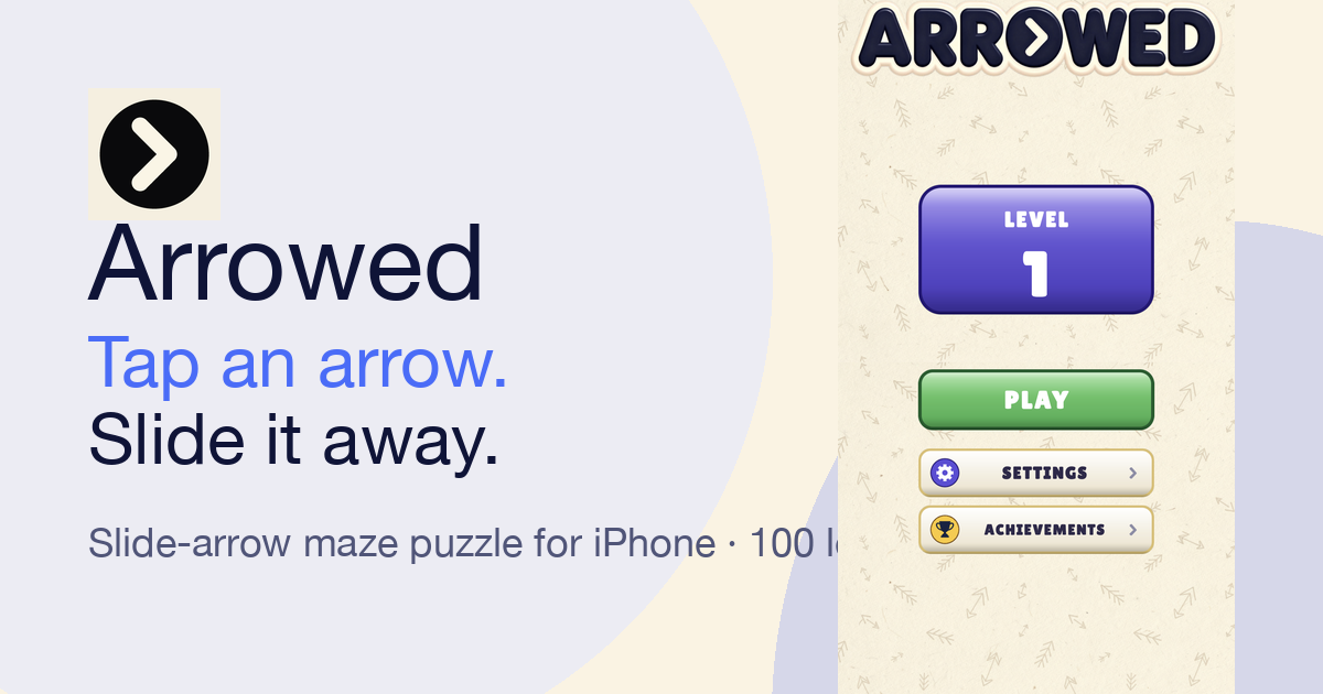Arrowed — Slide Maze Puzzle for iPhone